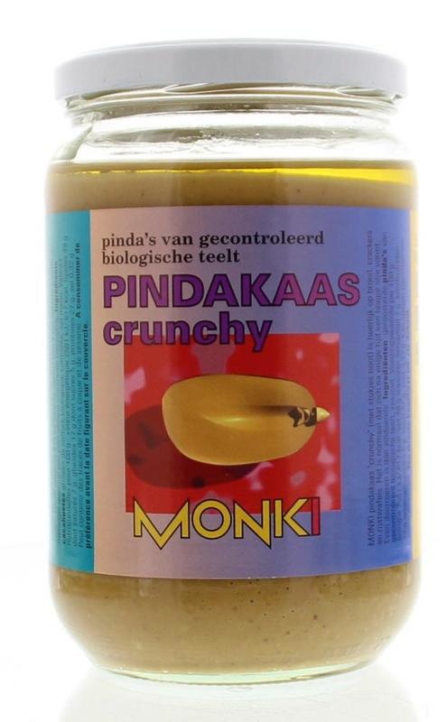 Monki Monki Pindakaas crunchy met zout eko bio (650 gr)