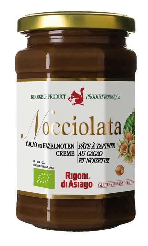 Nocciolata Nocciolata Chocolade hazelnoot pasta bio (270 gr)