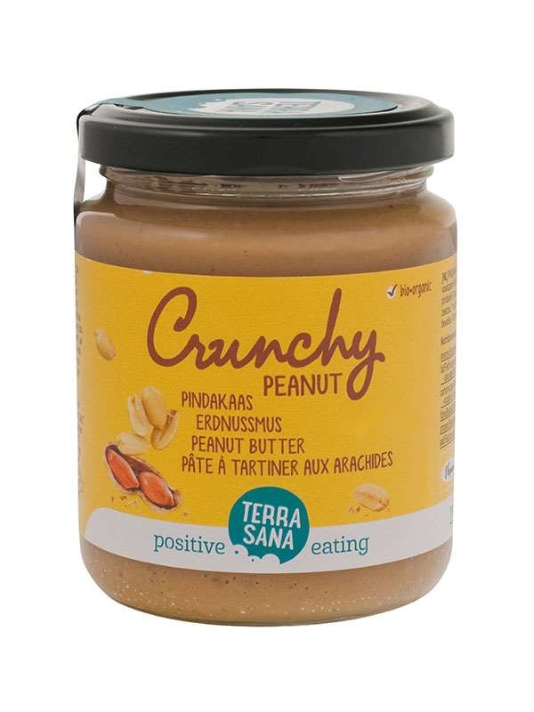 Terrasana Terrasana Pindakaas crunchy zonder zout bio (250 gr)