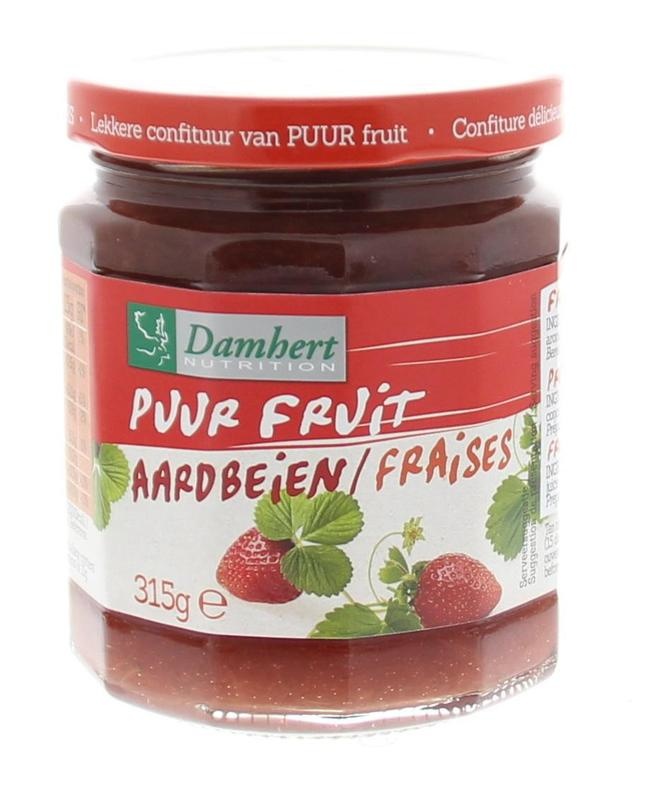 Damhert Damhert Puur fruit Aardbei confiture (315 gr)