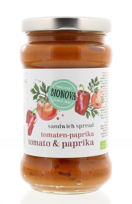 Bionova Bionova Sandwichspread tomaat/paprika bio (280 gr)