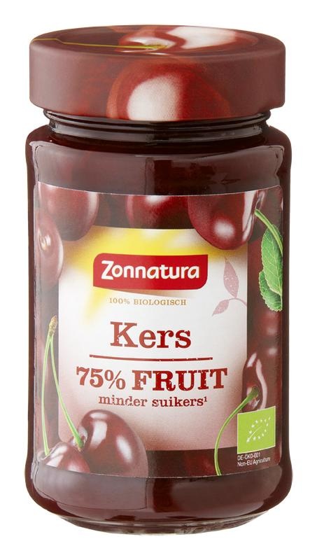 Zonnatura Zonnatura Fruitspread kers 75% bio (250 gr)