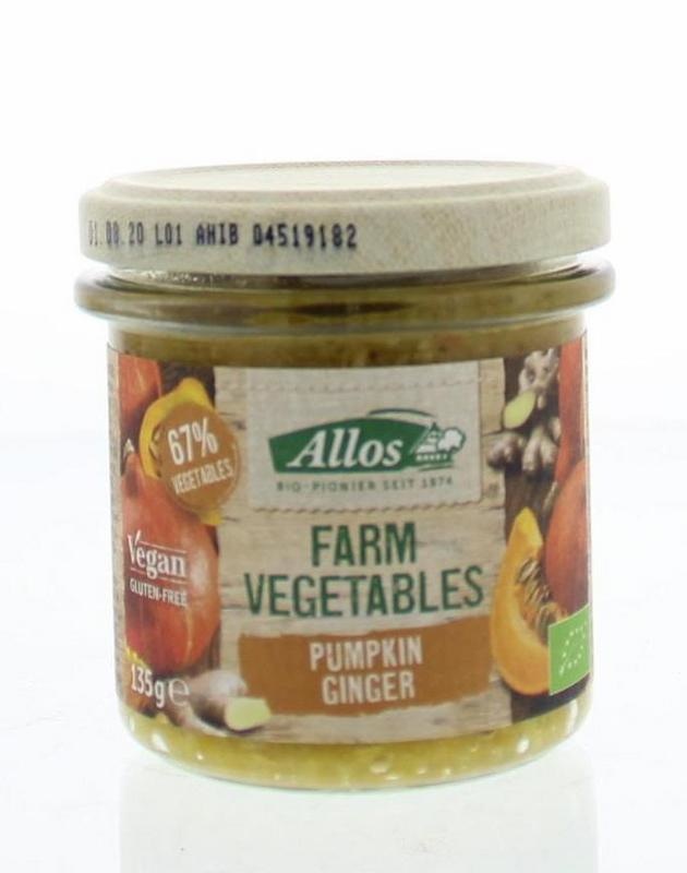 Allos Allos Farm vegetables pompoen & gember bio (135 gr)