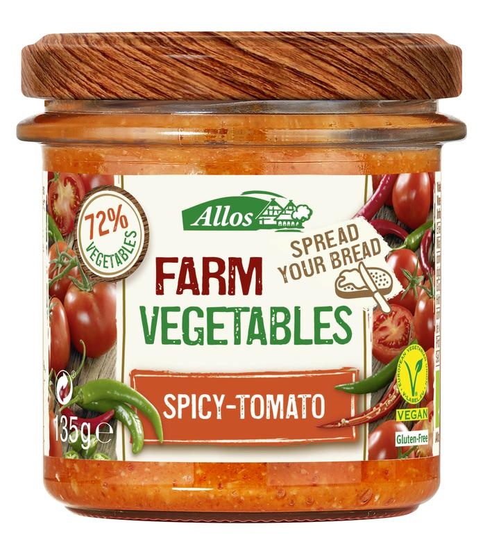 Allos Allos Farm vegetables pittige tomaat bio (135 gr)