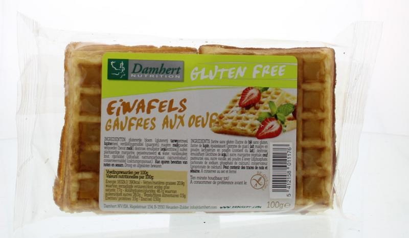 Damhert Damhert Eiwafels glutenvrij (100 gr)