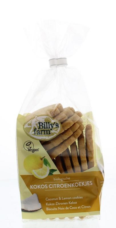 Billy's Farm Billy's Farm Kokos citroenkoekjes bio (175 gr)