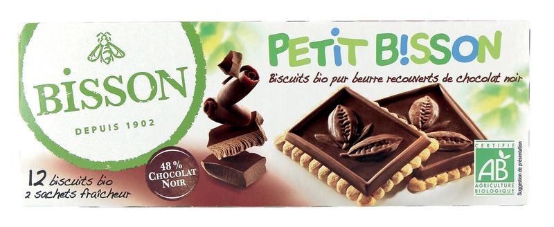 Bisson Bisson Petit Bisson theebiscuit pure chocolade bio (150 gr)