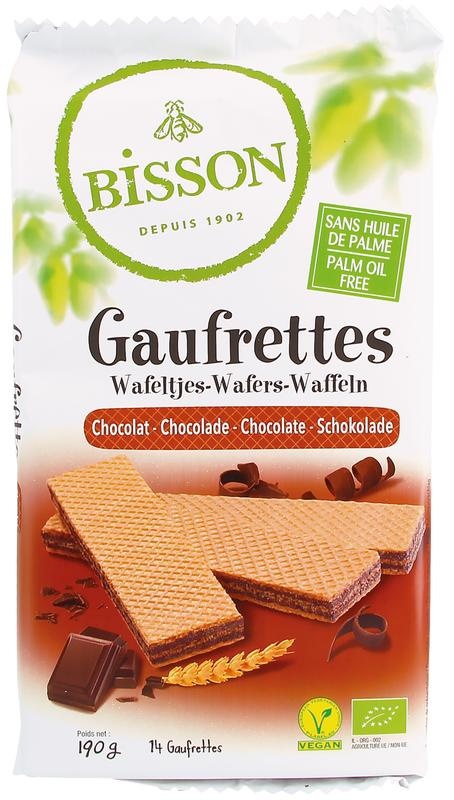 Bisson Bisson Wafels chocolade bio (190 gr)