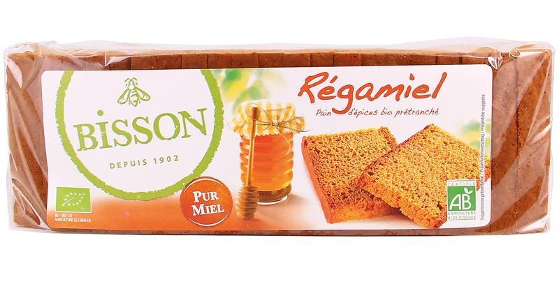 Bisson Bisson Regamiel honing-kruidkoek voorgesneden bio (300 gr)