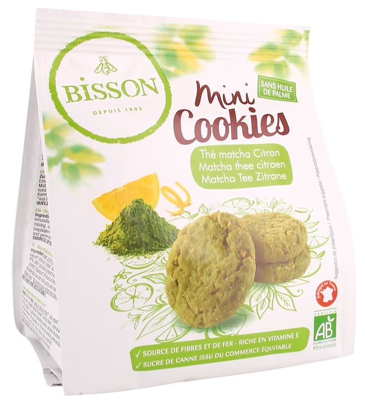 Bisson Mini cookies matcha thee citroen (120 gram)