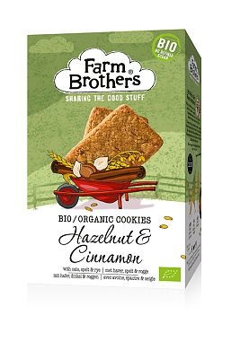 Farm Brothers Farm Brothers Hazelnoot & kaneel koekjes bio (150 gr)