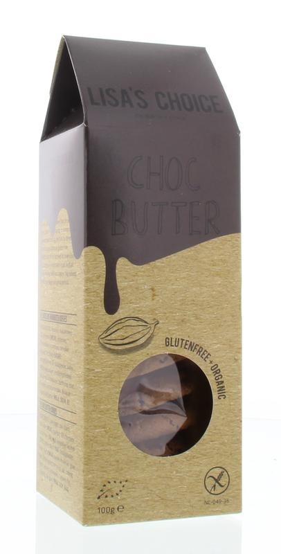 Lisa's Choice Lisa's Choice Chocolate butter cookies bio (100 gr)