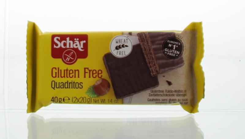 Dr Schar Dr Schar Quadritos cacao wafel (40 gr)