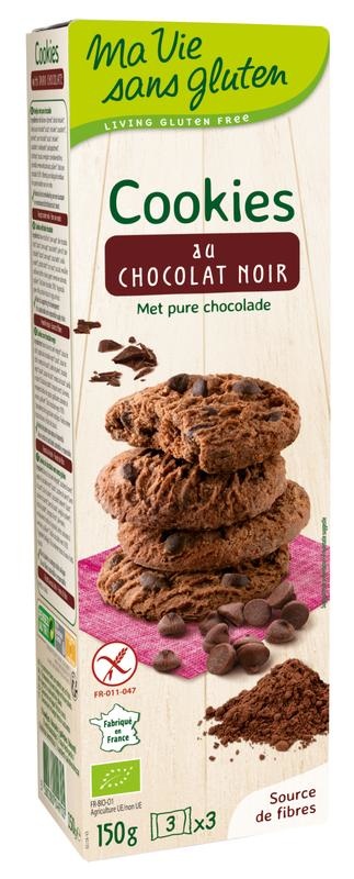 Ma Vie Sans Ma Vie Sans Koekjes met pure chocolade glutenvrij bio (150 gr)