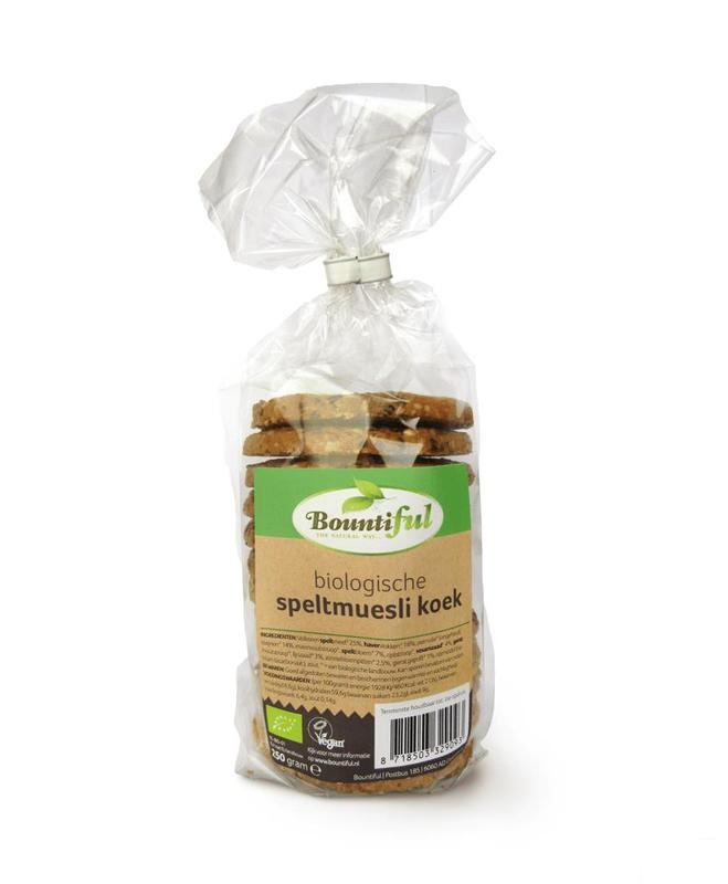 Bountiful Bountiful Spelt mueslikoeken bio (250 gr)