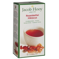 Jacob Hooy Rozenbottel hibiscus thee zakjes (20 Zakjes)