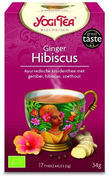 Yogi Tea Yogi Tea Ginger hibiscus bio (17 Zakjes)