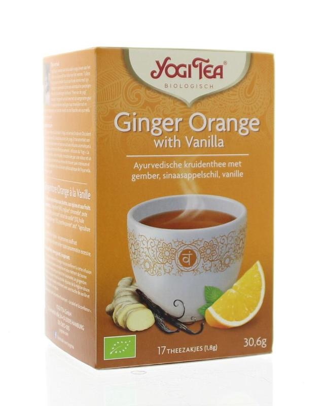 Yogi Tea Yogi Tea Ginger orange vanilla bio (17 Zakjes)