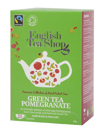 English Tea Shop English Tea Shop Green tea pomegranate bio (20 Zakjes)