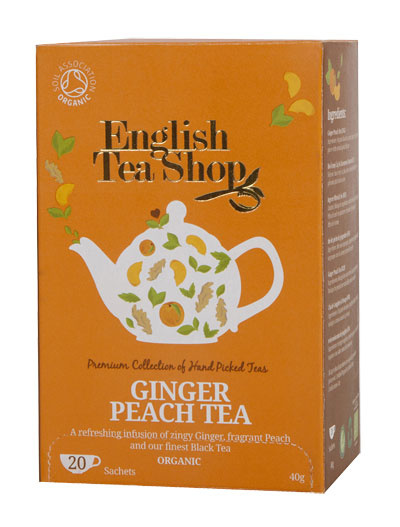 English Tea Shop English Tea Shop Ginger peach bio (20 Zakjes)