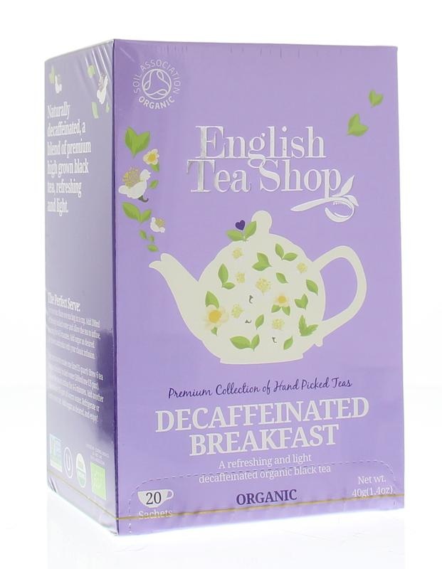 English Tea Shop English Tea Shop Decaffeinated breakfast bio (20 Zakjes)