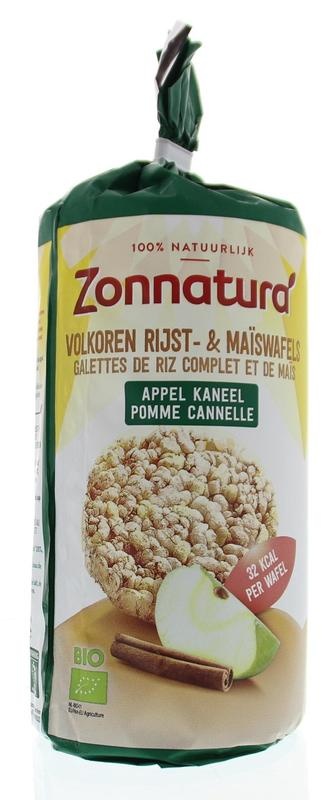 Zonnatura Zonnatura Rijstwafel appel kaneel bio (127 gr)