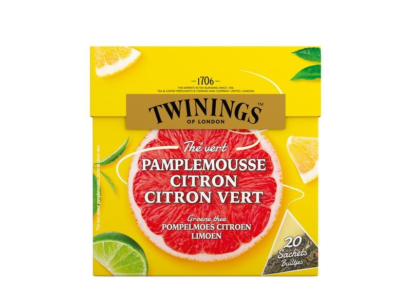 Twinings Groene thee pompelmoes citroen limoen (20 zakjes)