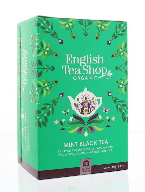 English Tea Shop English Tea Shop Mint black tea bio (20 Zakjes)