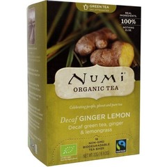 Numi Green tea ginger lemon bio (16 Zakjes)