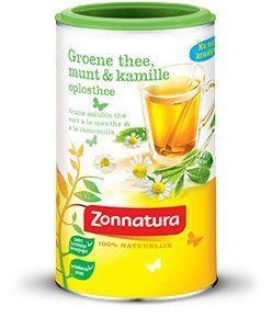 Zonnatura Zonnatura Groene oplosthee pepermunt/kamille (200 gr)