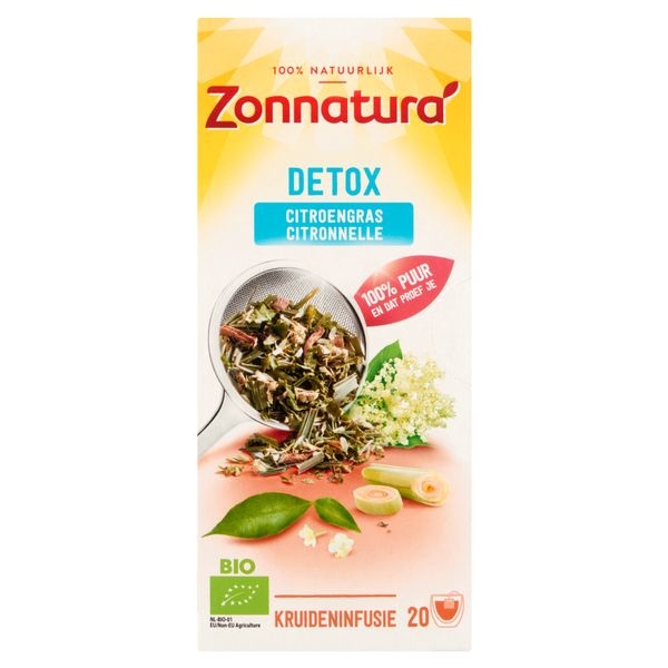 Zonnatura Zonnatura Detox citroengras bio (20 Zakjes)