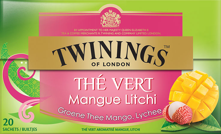 Twinings Groene thee mango lychee (20 Zakjes) Twinings Groene thee mango lychee (20 Zakjes)