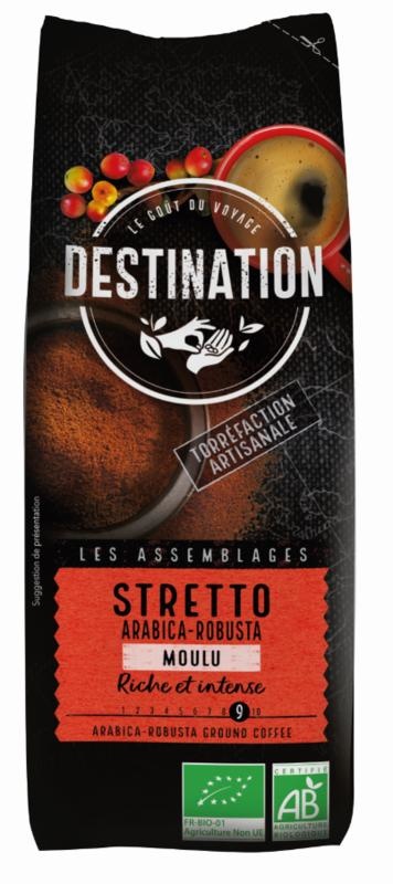 Destination Destination Koffie stretto gemalen bio (250 gr)