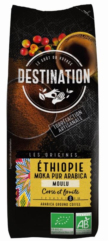 Destination Koffie Ethiopie mokka gemalen (250 gram)