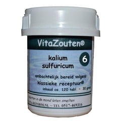 Vitazouten Kalium sulfuricum VitaZout Nr. 06 (120 tabletten)