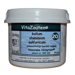 Vitazouten Kalium aluminium sulfuricum VitaZout Nr. 20 (360 tab)