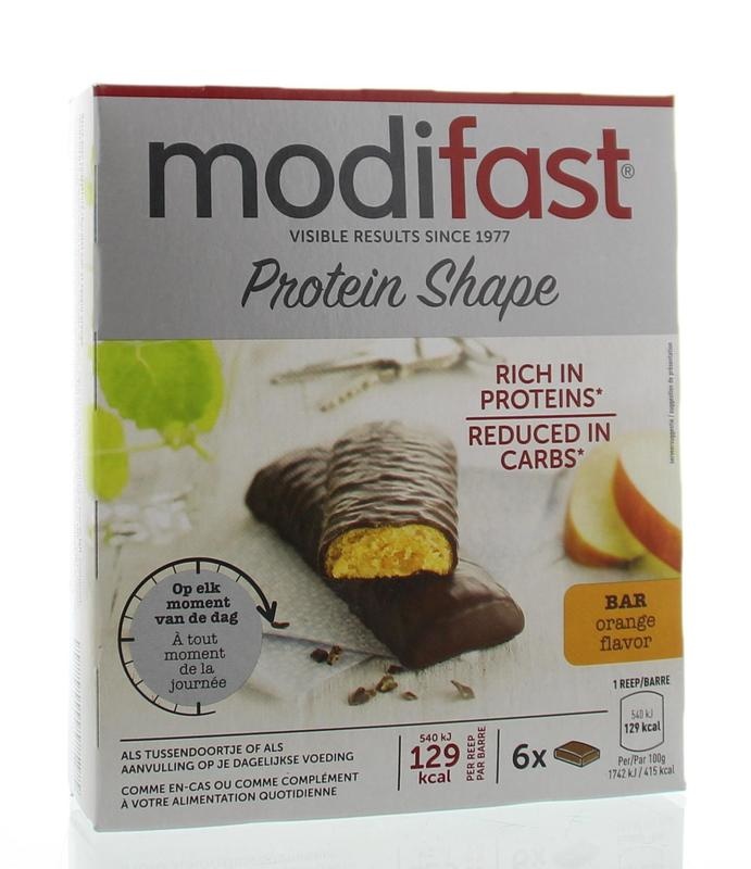 Modifast Modifast Control reep pure chocolade/sinaasappel 6 x 31 gra (1 st)