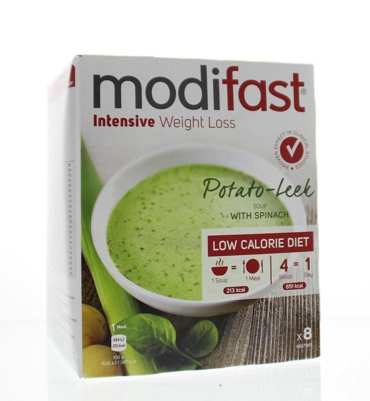 Modifast Soep prei aardappel 8 stuks (440 Gram) Modifast Soep prei aardappel 8 stuks (440 Gram)