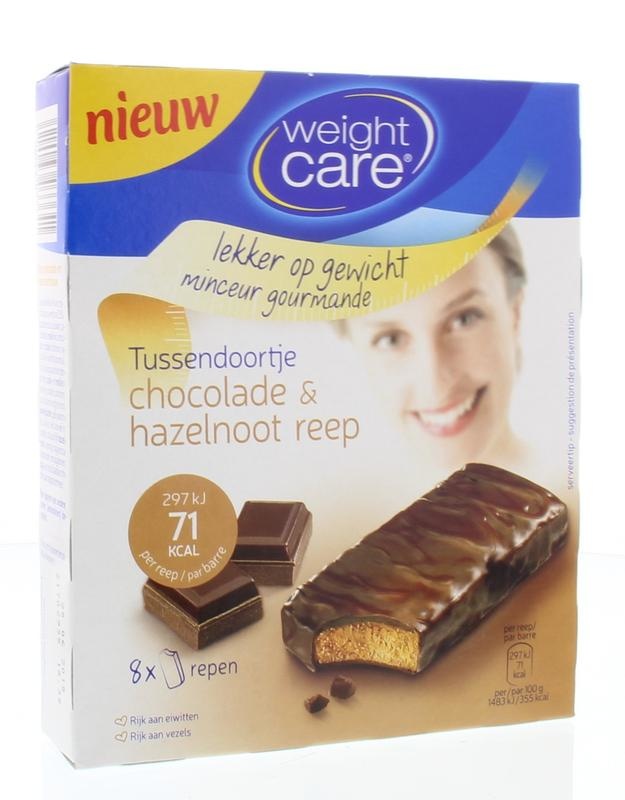 Weight Care Weight Care Tussendoortje chocola & hazelnoot (8 st)