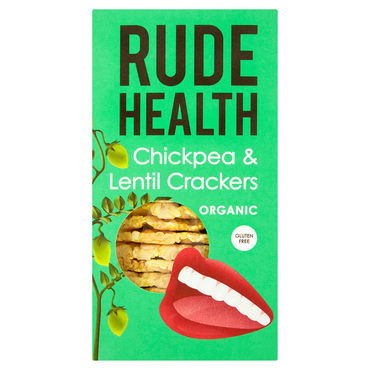 Rude Health Kikkererwt & linzen crackers (120 gram)