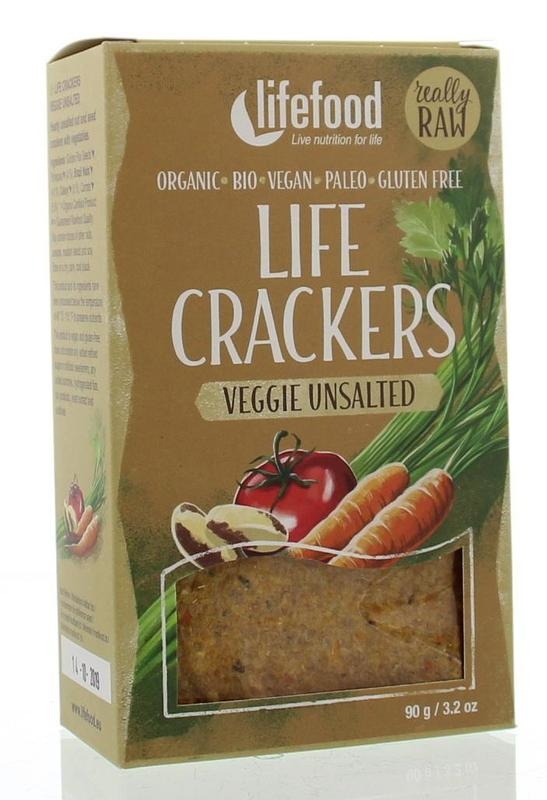 Lifefood Lifefood Life crackers groente ongezouten bio (90 gr)