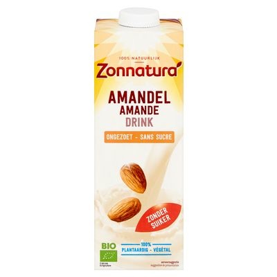 Zonnatura Zonnatura Amandel drink ongezoet bio (1 ltr)