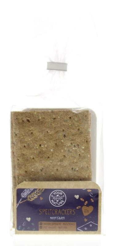 Your Organic Nat Your Organic Nat Spelt crackers meerzaden bio (10 st)