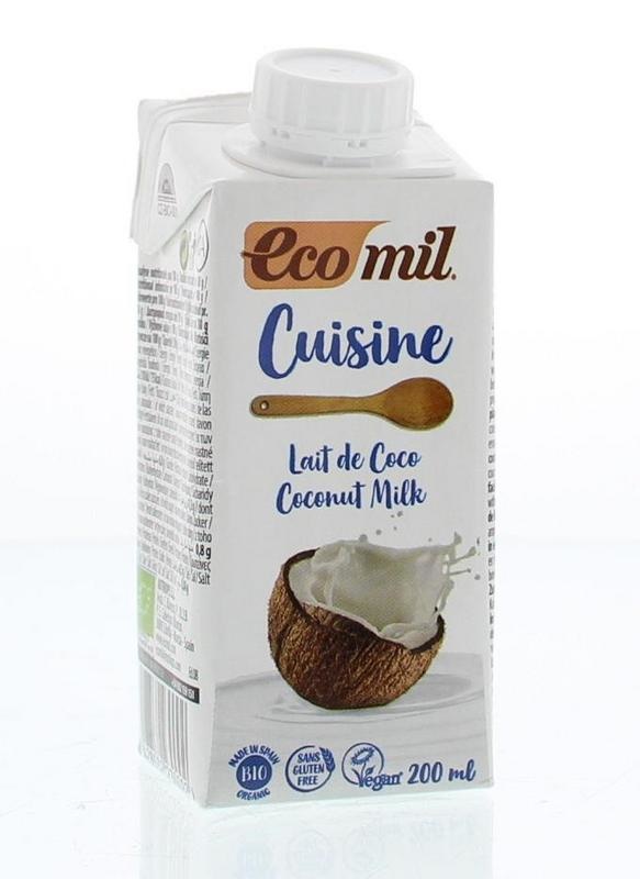 Ecomil Ecomil Kokosmelk cuisine bio (200 ml)