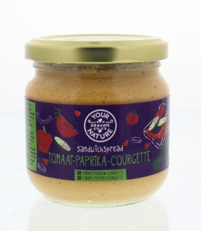 Your Organic Nat Your Organic Nat Sandwichspread tomaat paprika courgette bio (180 gr)