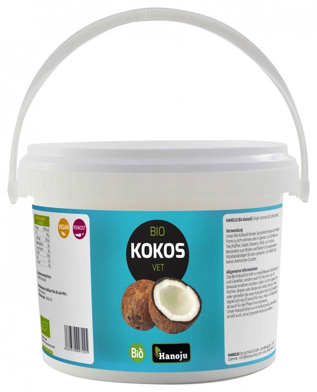 Hanoju Hanoju Kokosvet ontgeurd emmer bio (5 ltr)