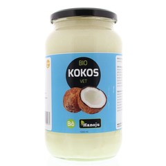 Hanoju Kokosolie geurloos glasfles bio (1 ltr)