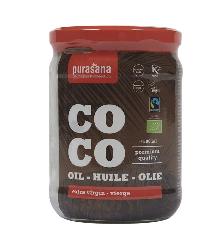 Purasana Purasana Kokosolie extra virgin/huile de coco vegan bio (500 ml)