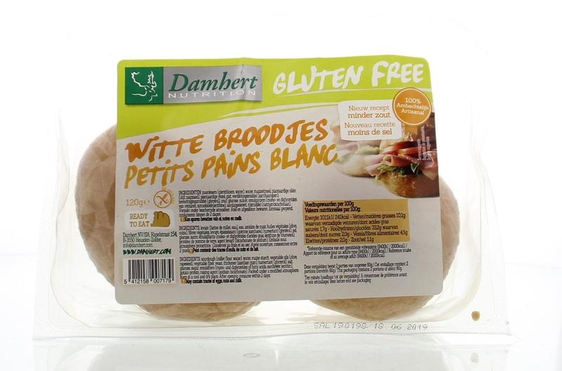 Damhert Damhert Broodjes wit glutenvrij (120 gr)