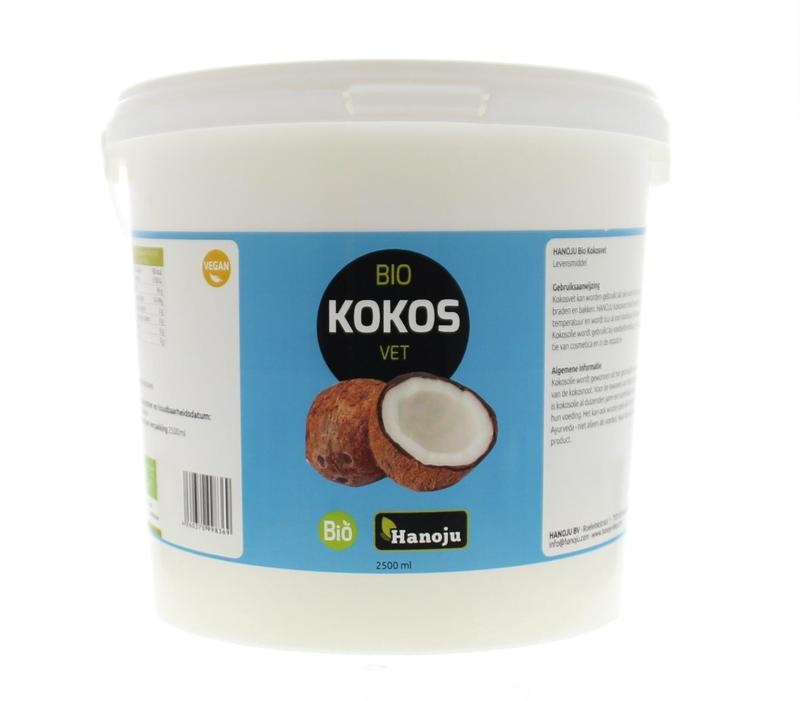 Hanoju Kokosolie geurloos bio (2500 ml)